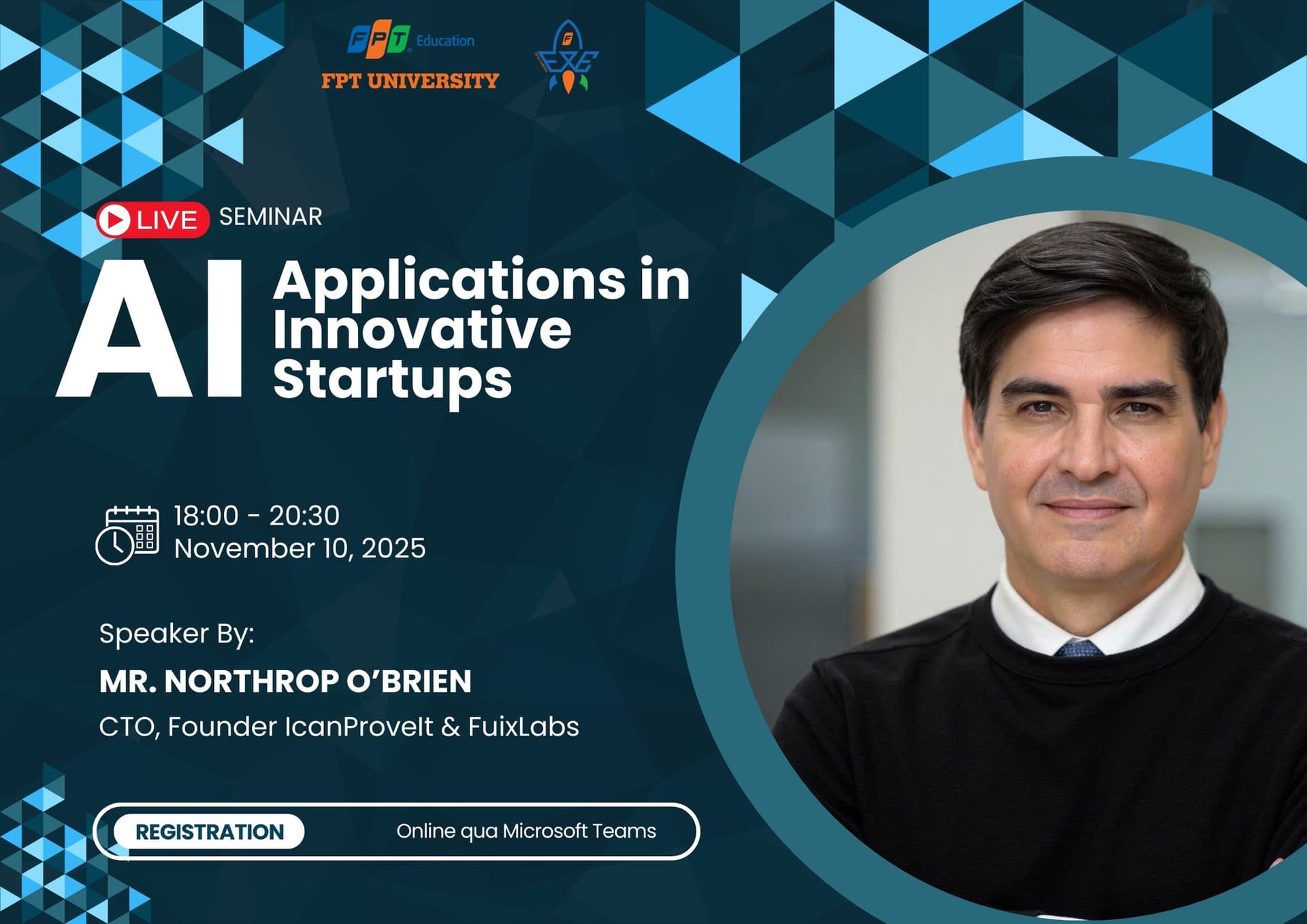 SEMINAR: ỨNG DỤNG TRÍ TUỆ NHÂN TẠO (AI) TRONG KHỞI NGHIỆP ĐỔI MỚI SÁNG TẠO - TỪ Ý TƯỞNG ĐẾN THỰC THI